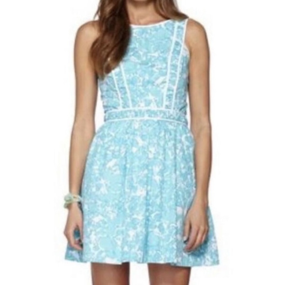 Lilly Pulitzer Becky Dress Shes a Fox Shorley Blue